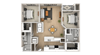 Peachtree - B 2 Bedroom 2 Bathroom Floor Plan Peachtree - B 2 Bedroom 2 Bathroom Floor Plan at The Point At Westside, Atlanta, Georgia